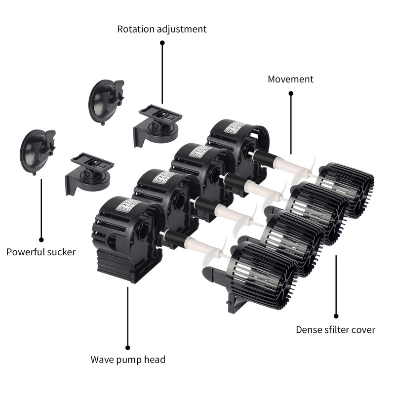 Upettools 12680 GPH Wave Maker Aquarium Circulation Pump - 4-Head
