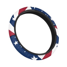 Panskyllis Patriot Golf Cart Steering Wheel Covers Car Accessories Steering Wheel Cover Fits 13 1/2-14 Inch Anti-Slip Sweatproof Odorless Comfy Steering Wheel Cover Golfer Friends