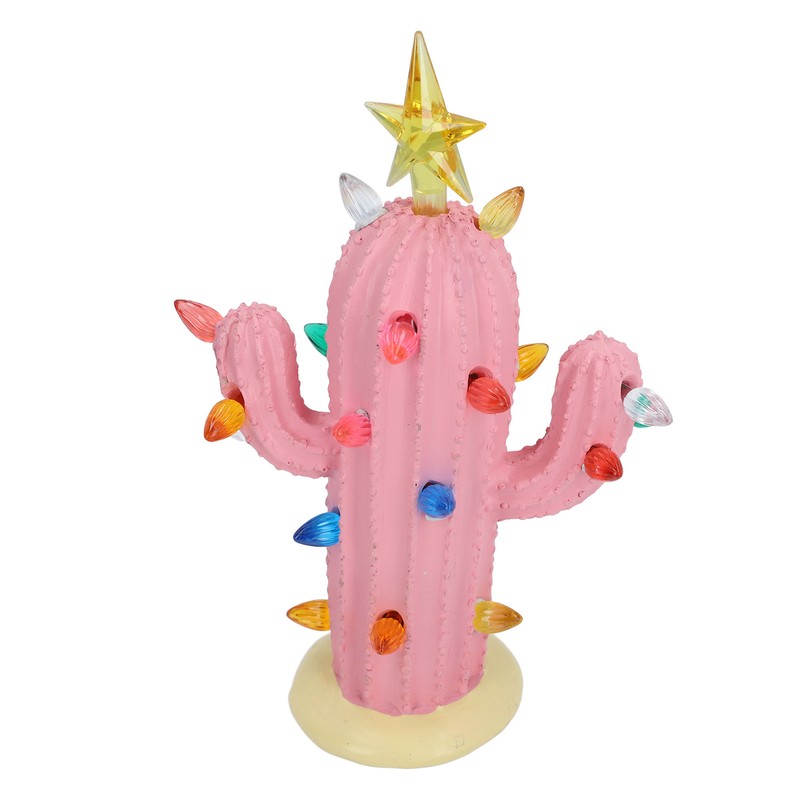 Cactus Figurine Resin Home Decor Plant Cactus Christmas Tree with