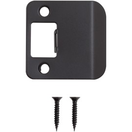 Stone Harbor Hardware Round Corner Extended Lip Strike, 2-1/4" x 1-3/4", (2-1/4" Overall Length), Matte Black