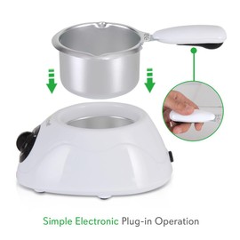 NutriChef Chocolate Melting Warming Fondue Pot | 25W Electric Machine | Keep Warm Dipping Function & Removable Pot | Perfect for Melting Chocolate, Butter & Cheese | Ideal for Parties & Dessert