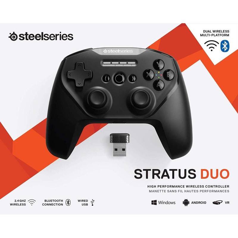 SteelSeries 69075 Stratus Duo Bluetooth 2.4 GHz Dual Wireless Game