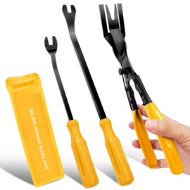 Etre Jeune 3 Pcs Clip Pliers Set Fastener Removal Tool, Trim Panel Removal Tool, Push Pin Pliers Pry Tool Kit Auto Trim Removal Tool Set Dashboard Repair Kit, Yellow