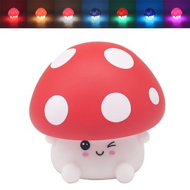 Squishy Touch Lamp Mushroom Night Light Children Kids Colour Changing Lighting