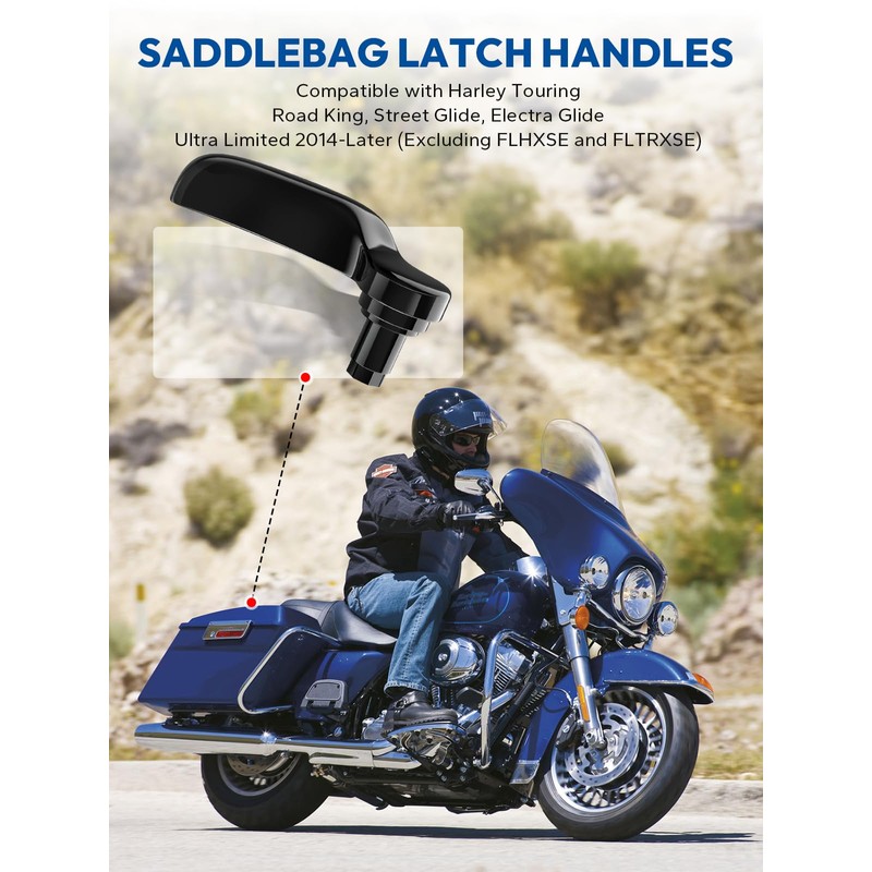 ANONEMOTO Saddlebag Latches Kit, Saddlebag Lifters Compatible for Harley Touring