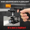 (1No Fuel Included) Windproof Butane Lighter Refillable Torch Ligher For