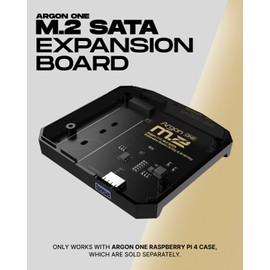 Argon One M.2 SATA - Placa de expansión para Raspberry Pi 4 | Compatible con Teclas B y Teclas B+M | Solo Compatible con Carcasas Argon One V2