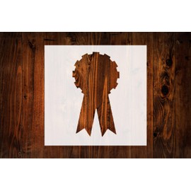 Award Ribbon Style Design Stencil, 4-Inch, Reusable Mylar Cutout, Perfect for Sign Art, Crafts & DIY Projects