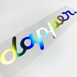 Dapper Sticker Hologram Car Sticker Tuning Sticker Rainbow Colour Sticker Oilslick (White, 40 cm)