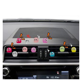 35PCS Cute Luminous Soot Sprites Car Rearview Mirror Accessories, Cartoon Anime Sprite Dashboard Decor Car Ornament, Car Interior Decoration for Home Garden Office, Funny Presents (Multicolor Luminous)