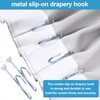 80 Pcs Metal Slip-on Drapery Hooks - Metal Curtain Hooks