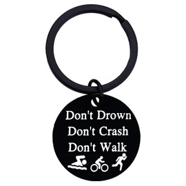 Triathlete Gifts for Boyfriend Girlfriend Christmas Gifts for Women Daughter Triathlon Keychain Gift for Sister Brother Motivational Birthday Gifts for Triathlete Friend Dad Farewell Gifts Keyring