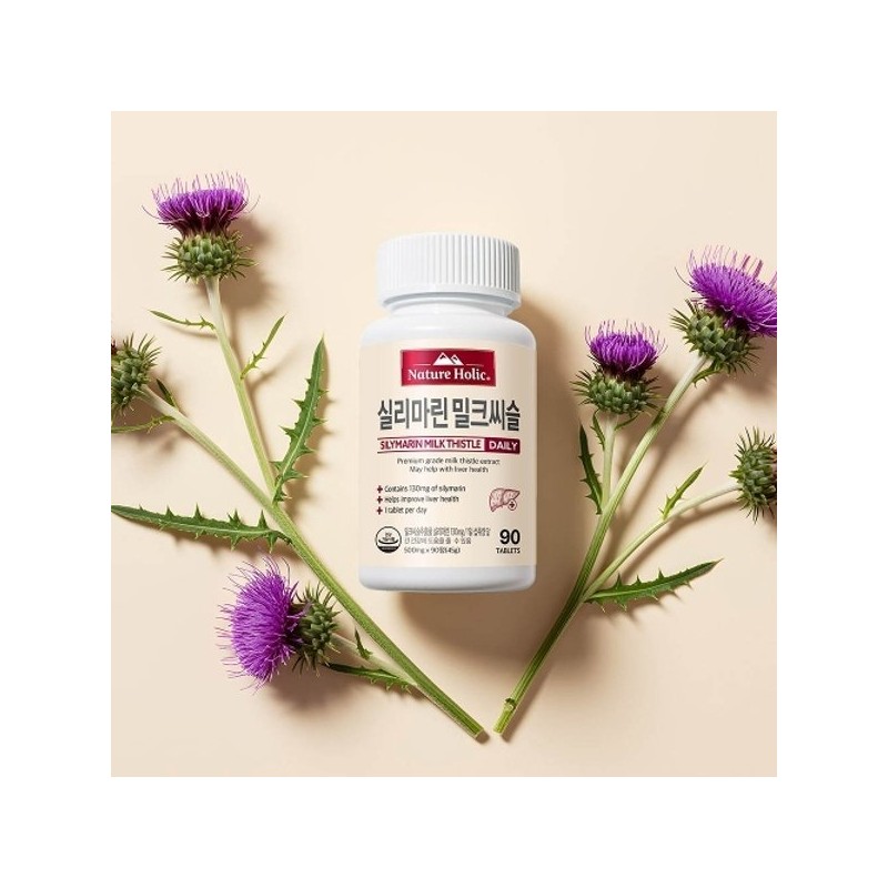 네이처홀릭 실리마린 밀크씨슬 1병 90정 3개월분 Natureholic Silymarin Milk Thistle