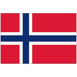 SHATCHI Norway Norwegian National Football Fans Supporters Premium Eyelets 5 x 3ft Flag Norge 150cm x 90 cm, Polyester
