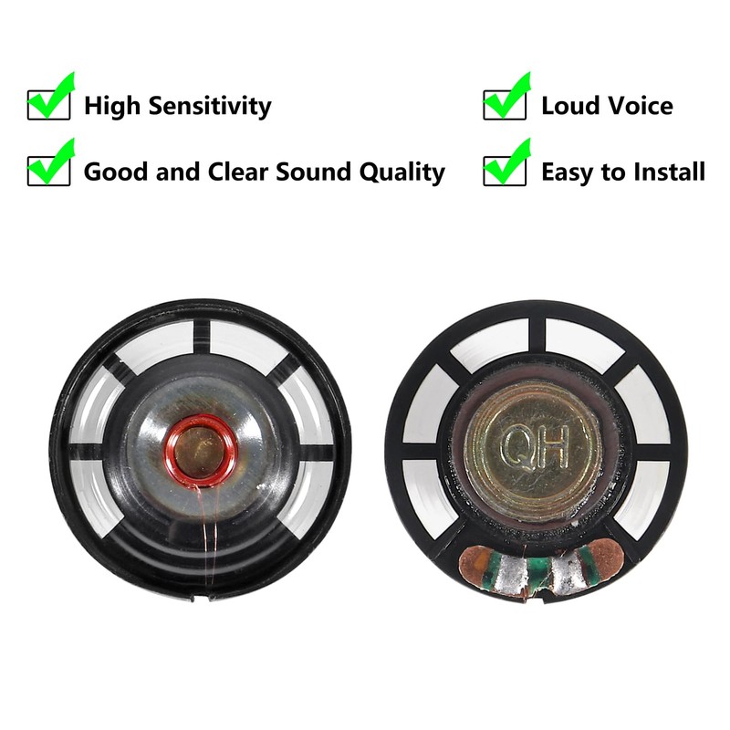 ACEIRMC 10pcs 0.25W 8 Ohm DIY Magnetic Speaker 29mm Diameter