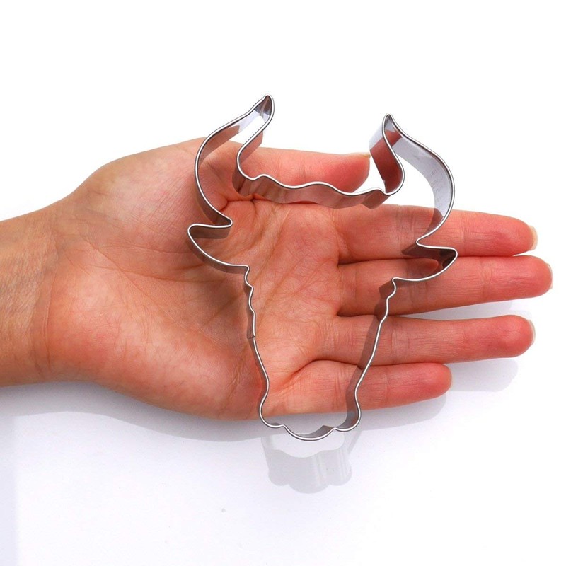 Cow Steer Head Cookie Cutter- Stainless Steel