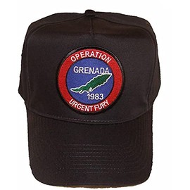 Operation Urgent Fury - Grenada 1983 Black Golf Style Hat - Veteran Owned Business