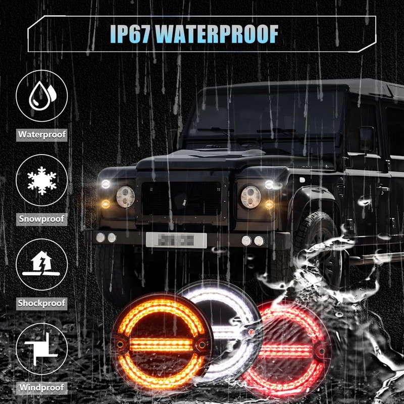 VANKUB 8 PCS LED Upgrade Round Light Indicator Light for