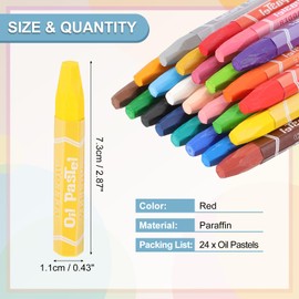 PATIKIL Yellow Oil Pastels, 24Pcs Soft Oil Crayons Vibrant and Creamy Pastels Stick Art Supplies for Art Painting Drawing Blending Graffiti for Artists Beginners