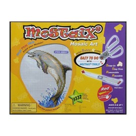 Mostaix Red Ribbon Series Dolphin Mosaic Art Set