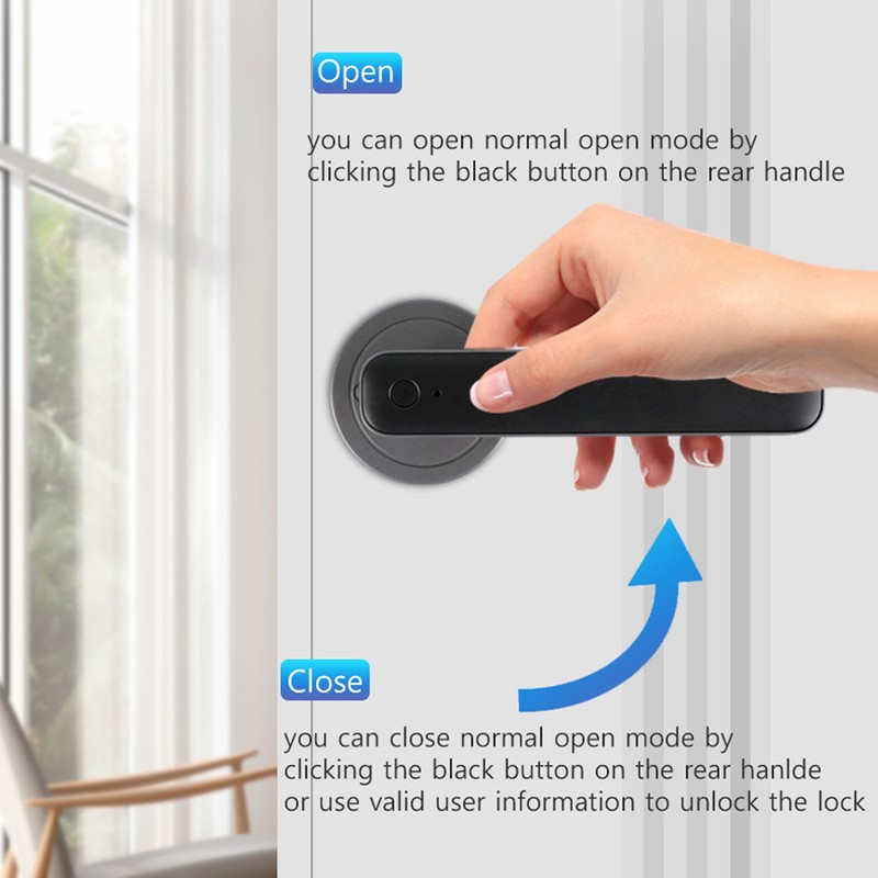 Smart Fingerprint Door Lock Security Biometric Door Knob Keyless Entry