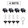 ZRFCXE Window Locks,4 Pack Sliding Window Locks with Key for