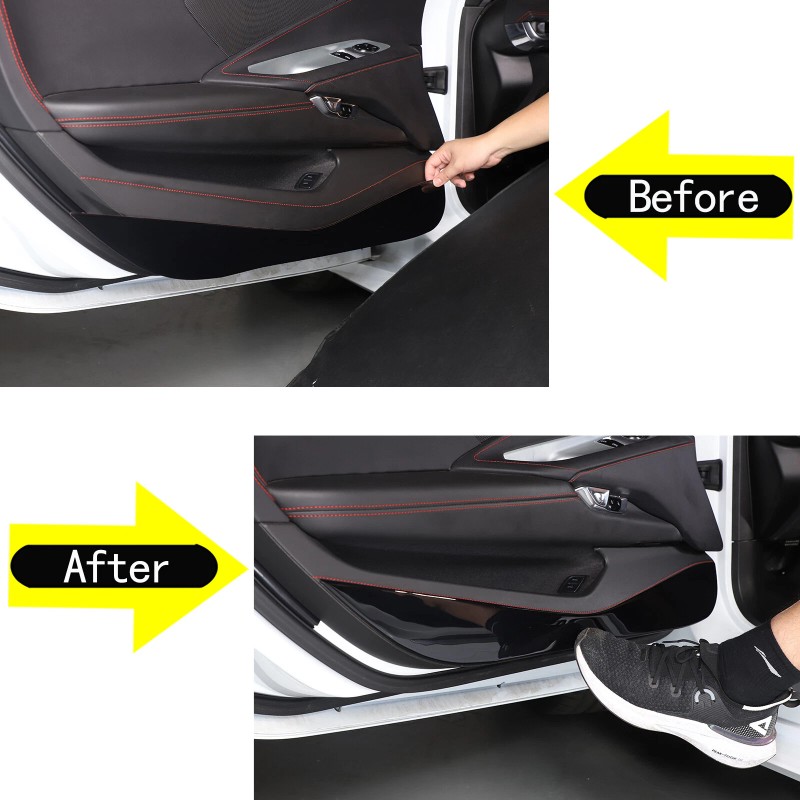 Nicecar88 Fits For Corvette C8 2020-2023 PVC Black Bottom Door