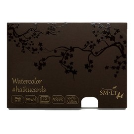 SM-LT Haiku Cards 14.8 x 21 cm Watercolour 100% Cotton 12 Sheets 300 GSM