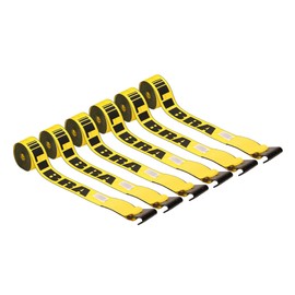 LIBRA (6) 4" X 30' Winch Strap W/Flat Hooks Flatbed Truck Trailer Tie Down 5400 LB …