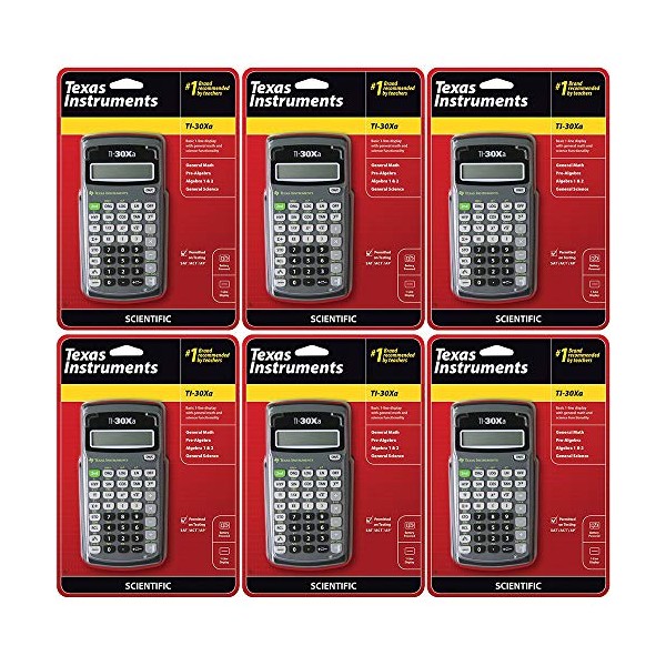 TI-30Xa Scientific Calculator, 10-Digit LCD, Total 6 EA, Sold as