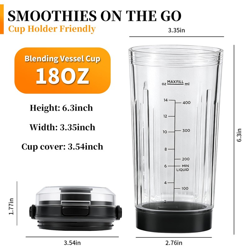 Gdrtwwh Blender Cup Fit for Ninja BC100 Series and BC151