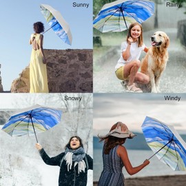 Folding Umbrella, Sun Umbrella, UV Protection, Thermal Blocking, Folding Umbrella, One-Touch Automatic Opening/Closing, Lightweight, Foldable, Parasol, Rain Umbrella, UV Protection, Windproof, Water