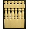 Melody Jane Dollhouse 6 Natural Wood Turned Newel Posts Miniature