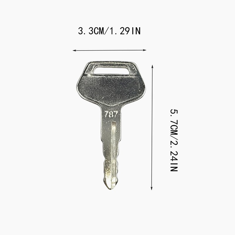 12PCS 787 Ignition Keys，Replaces OEM Part TR261434 Compatible with Komatsu