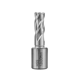 Shank HSS Annular Drill Bit 12-42x30mm TiN Coated Hollow Drill Bit for Metal Cutting Weldon Shank Core Drill Bit