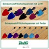 DELFA Samty Schuhspanner Schuhformer Schuhstrecker aus Schaumstoff mit Viskoseflock für