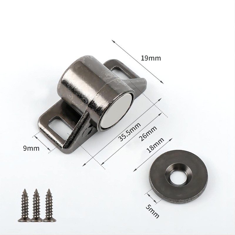 8 Pack Magnetic Cabinet Latch with Magnet for Cabinet Latch,