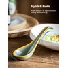 Gomakren Soup Spoons Set of 6, Asian Soup Spoons 6.5