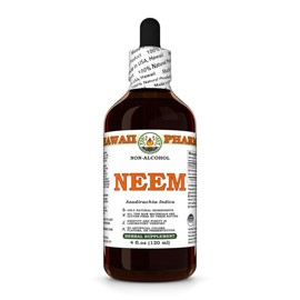 Neem Alcohol-Free Extract, Glycerite for Hair and Skin Vitality, Supports Liver and Kidney Function, Promotes Radiant Skin, Encourages Natural Detoxification - 4 fl.oz