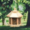 Bird Feeder Made of Cedar Wood for Hanging Feeding Station