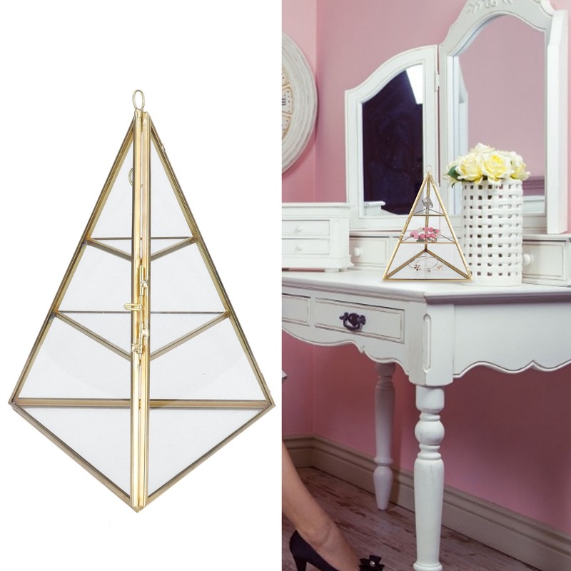 Jewelry Storage Rack Pyramid Shape 3 Layers Decorative Display Stand