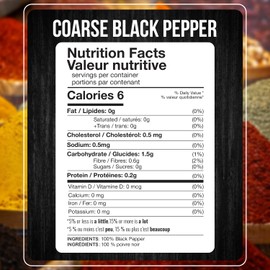 Fresh Finest 5 LB. Black Pepper, Bulk, Kosher, Black Pepper Ground For Commercial and Home Cooking 5 LB Coarse Black Pepper Freshly Packed at the Source, Kosher, Non-GMO
