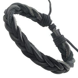 Stands Out, Supplying Outstanding Gifts Real Leather Braided Bracelet Wristband Surf Brown Black Wrap Styles