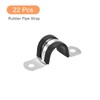 TOP-VIGOR 22Pcs 18mm(3/4") Cable Clamp, Rubber Pipe Strap Rubber Cushioned