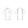 Fork [Right Hip Pocket/Inner Pen Holder] Men's Short Sleeve Casey