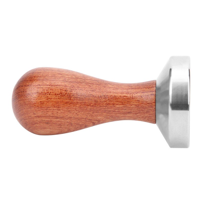 51mm Stainless Steel Coffee Tamper Wooden Handle Coffee Powder Hammer
