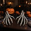 2Pcs Skeleton Hands, Plastic Skeleton Hands Halloween Decor