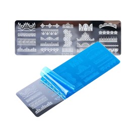 Metal Nail Stamping Plate Unicorn Butterfly Stars Rainbow Heart Bunny Cat Birds H05 Nail Wraps Art Stickers Manicure Supplies for Women for Home Nails Full Long Lasting Easy Apply and Remove