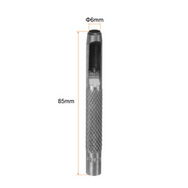 QUARKZMAN 2 Piece Leather Hole Punch Set 6 mm Carbon Steel Hollow Round Hole Punch Set Leather Hole Punch for Belts, Watch Strap, Paper, Plastic, Leather Crafts