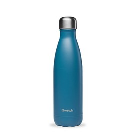 QWETCH - Originals Stainless Steel Insulated Flask 500 ml Duck Blue - Thermos Flask 24 Hours Cold & 12 Hours Hot - Leak-Proof, BPA-Free, Reusable - Perfect for Sports, Travel, Office & Hiking
